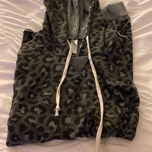 Gray animal print sweatshirt